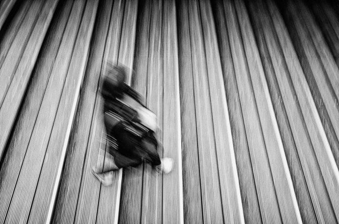 "Photographie noir et blanc  série Trajectoires - Dominique Cherprenet".